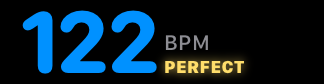 Watch heart rate display — 121 BPM with the PERFECT in-zone label